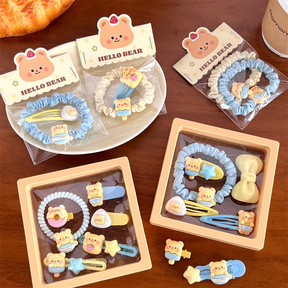 Owllaser Cute Custard Bear Series Hair Accessories