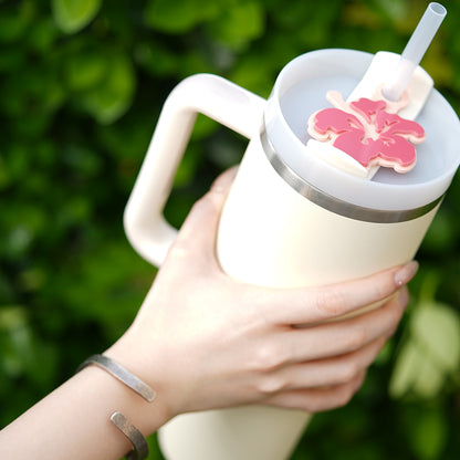 OwlLaser Hibiscus Flower Tumbler Tags 40oz / 30oz