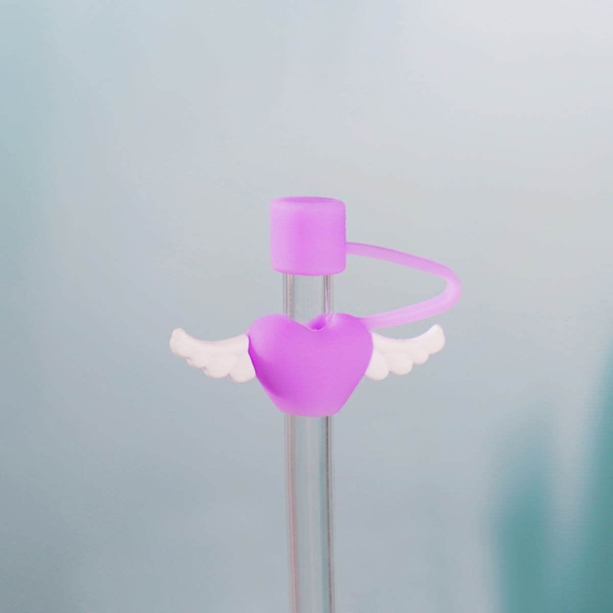 Owllaser Heart Wing Straw Topper, 10mm Straw Accessory