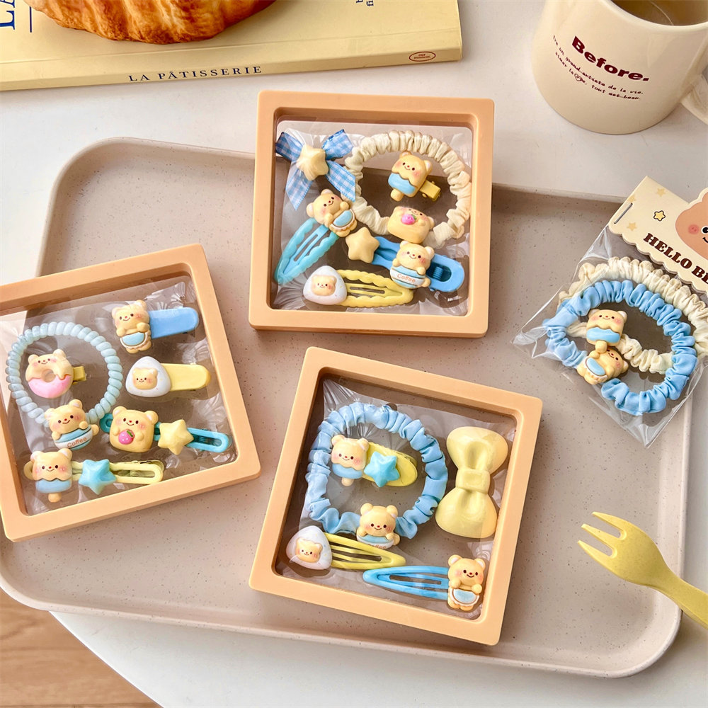 Owllaser Cute Custard Bear Series Hair Accessories