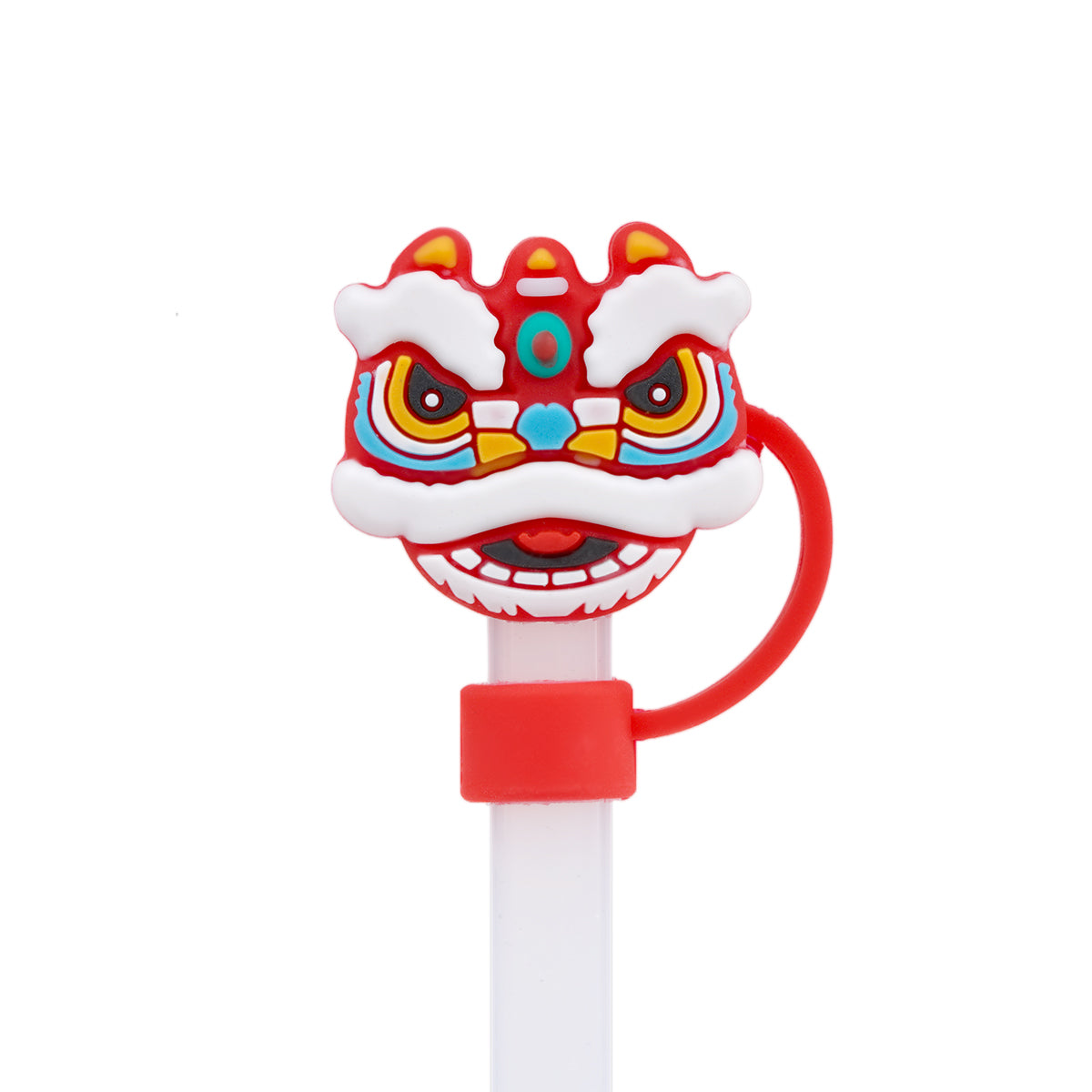 Owllaser Lively Lion Mask Straw Topper Accessory for 10mm Straw