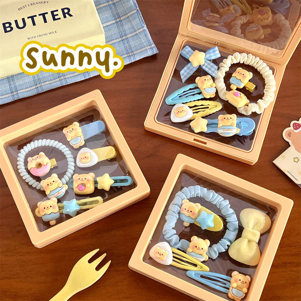Owllaser Cute Custard Bear Series Hair Accessories