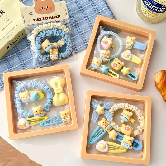 Owllaser Cute Custard Bear Series Hair Accessories