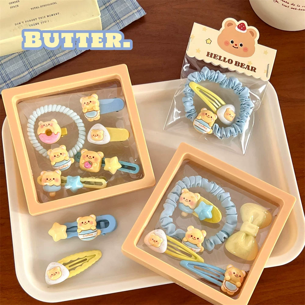 Owllaser Cute Custard Bear Series Hair Accessories