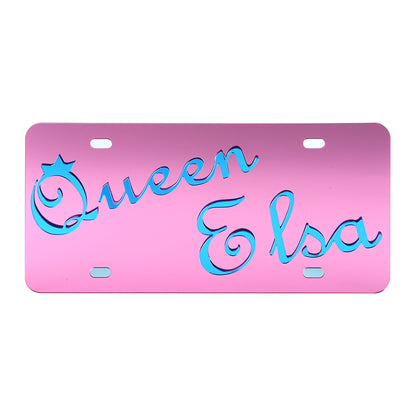 Owllaser Custom License Plate for Front of Car, Personalized Name Text & Fonts & Colors