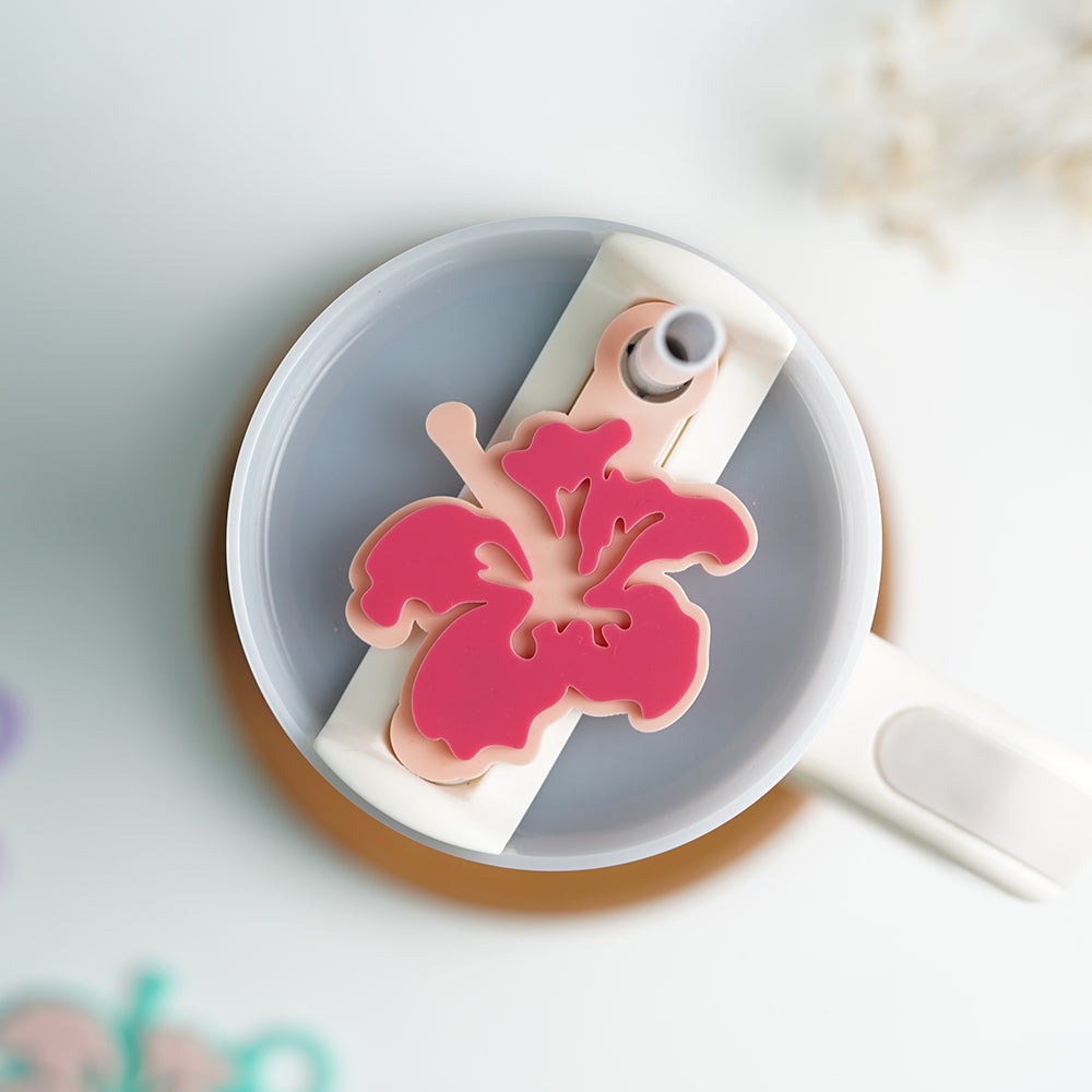 OwlLaser Hibiscus Flower Tumbler Tags 40oz / 30oz