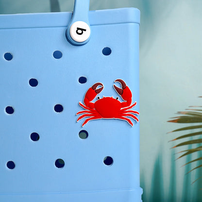 Owllaser Crab Charm for Handbags, Accessories for Bogg Bags