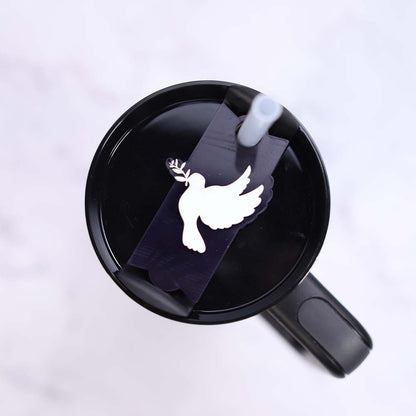 OwlLaser Peace Dove Name Customized Tumbler Tags 40oz / 30oz