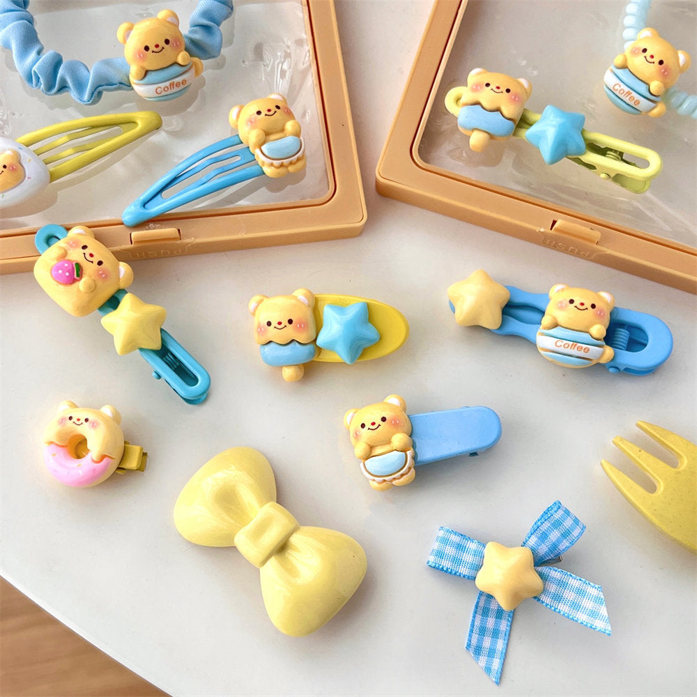 Owllaser Cute Custard Bear Series Hair Accessories
