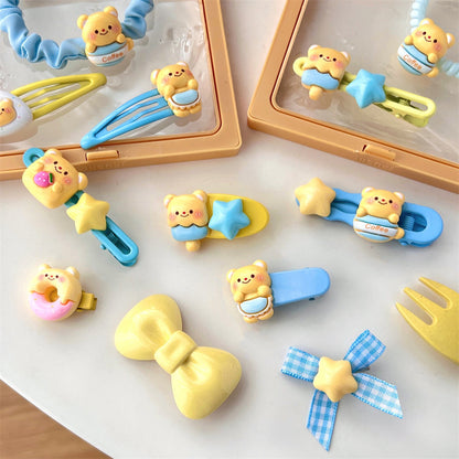 Owllaser Cute Custard Bear Series Hair Accessories