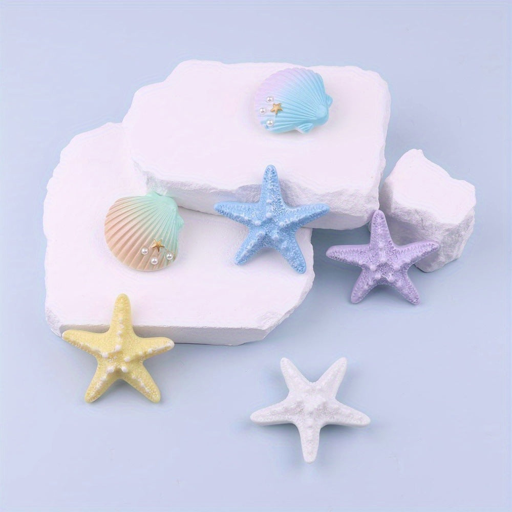 Owllaser Starfish and Shell Handbags Accessory Set, Bit Charms for Bogg Bags