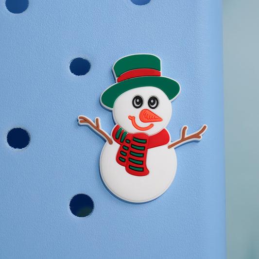 Owllaser Snowman Charm for Handbags, Accessories PVC Rubber for Bogg Bags