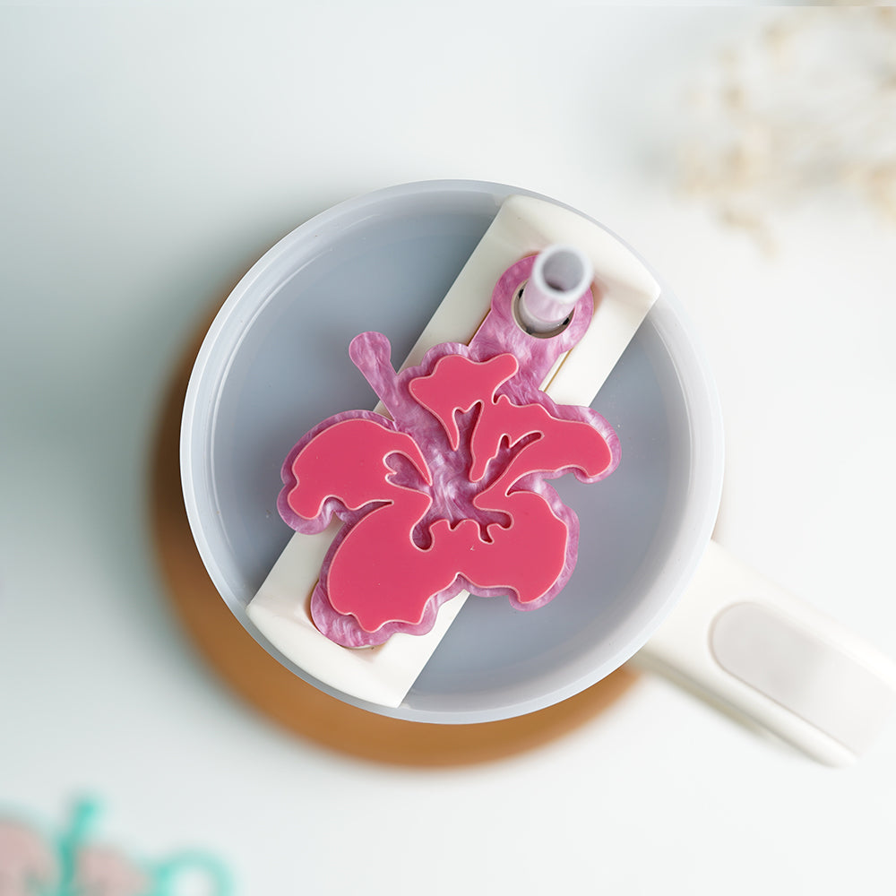 OwlLaser Hibiscus Flower Tumbler Tags 40oz / 30oz