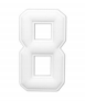 Owllaser 3D Black and White Numbers Charm for Handbags, Accessories for Bogg Bags