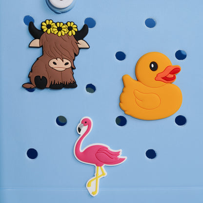 Owllaser Little Yellow Duck Charm for Handbags, Accessories PVC Rubber for Bogg Bags