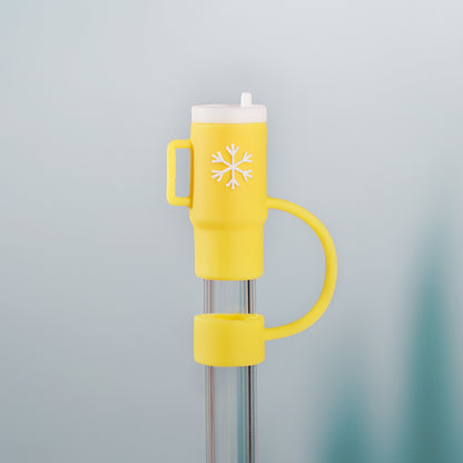 Owllaser Cute Hot Snowflake Cup Straw Topper, 10mm Straw Accessory