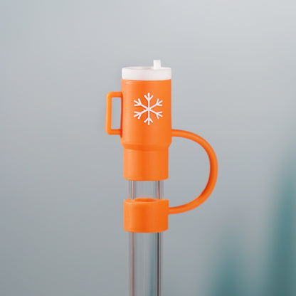 Owllaser Cute Hot Snowflake Cup Straw Topper, 10mm Straw Accessory