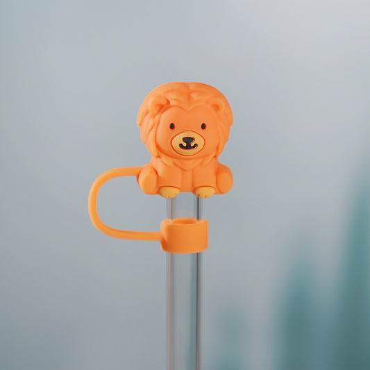 Owllaser Lion Straw Topper, PVC Straw Accessory for 10mm Straw