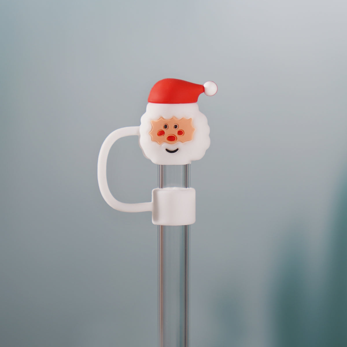 Owllaser Santa Claus Straw Topper, PVC Straw Accessory for 10mm Straw