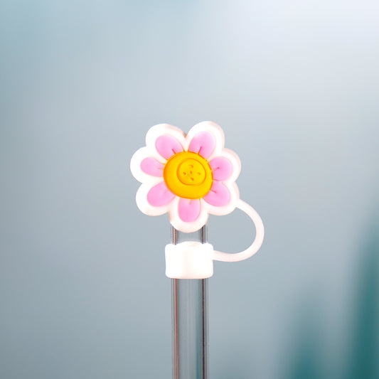 Owllaser Flower Series Straw Topper, PVC Accessory for 10mm Straws