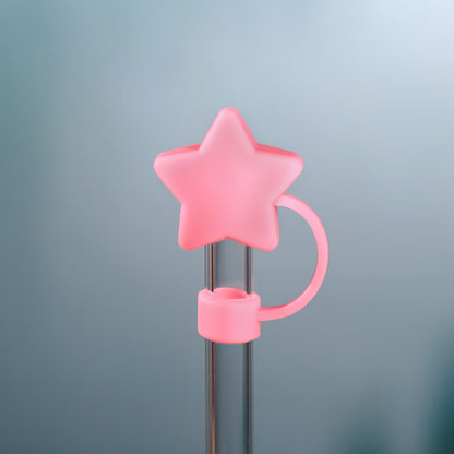 Owllaser Simple Star Straw Topper, PVC Straw Accessory for 10mm Straw