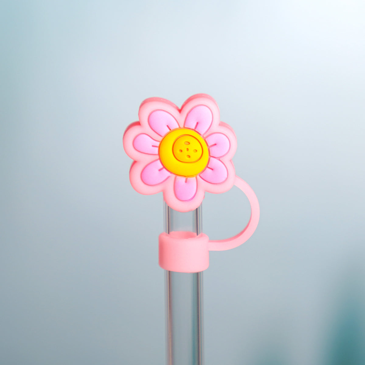 Owllaser Flower Series Straw Topper, PVC Accessory for 10mm Straws