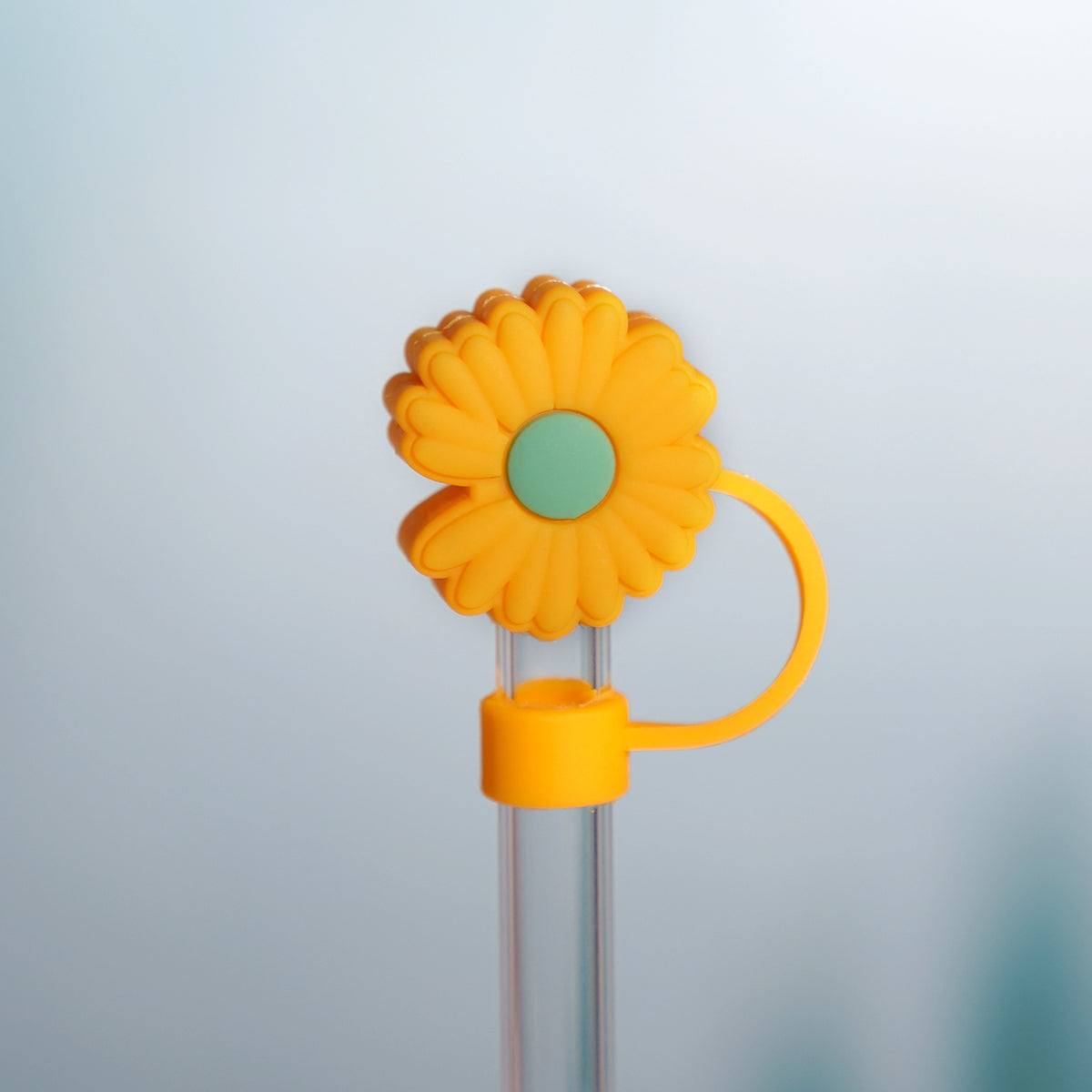 Owllaser Bright Sunflower Straw Topper, PVC Straw Accessory for 10mm Straw