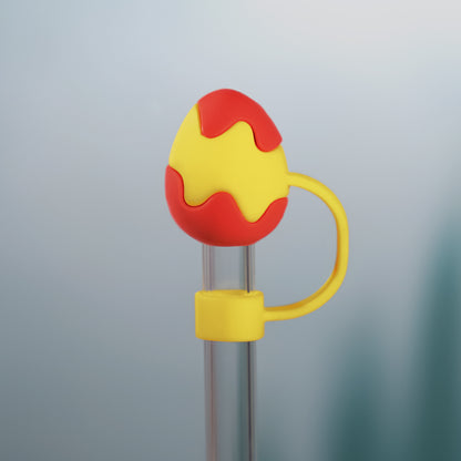 Owllaser Egg Waffle Straw Topper, PVC Straw Accessory for 10mm Straw