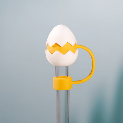 Owllaser Egg Waffle Straw Topper, PVC Straw Accessory for 10mm Straw