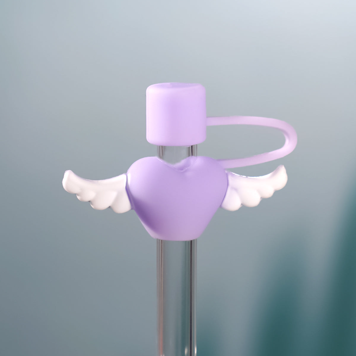 Owllaser Heart Wing Straw Topper, 10mm Straw Accessory