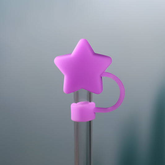 Owllaser Simple Star Straw Topper, PVC Straw Accessory for 10mm Straw