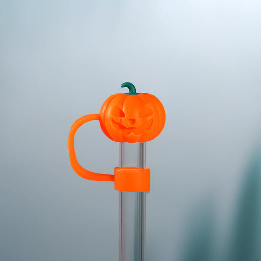 Owllaser Pumpkin Straw Topper, PVC Straw Accessory for 10mm Straw