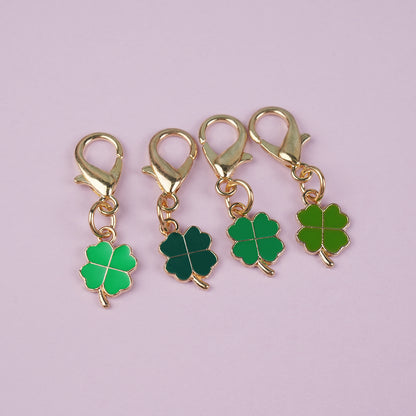 Owllaser Four-Leaf Clover Keychain, Accessories for Backpacks