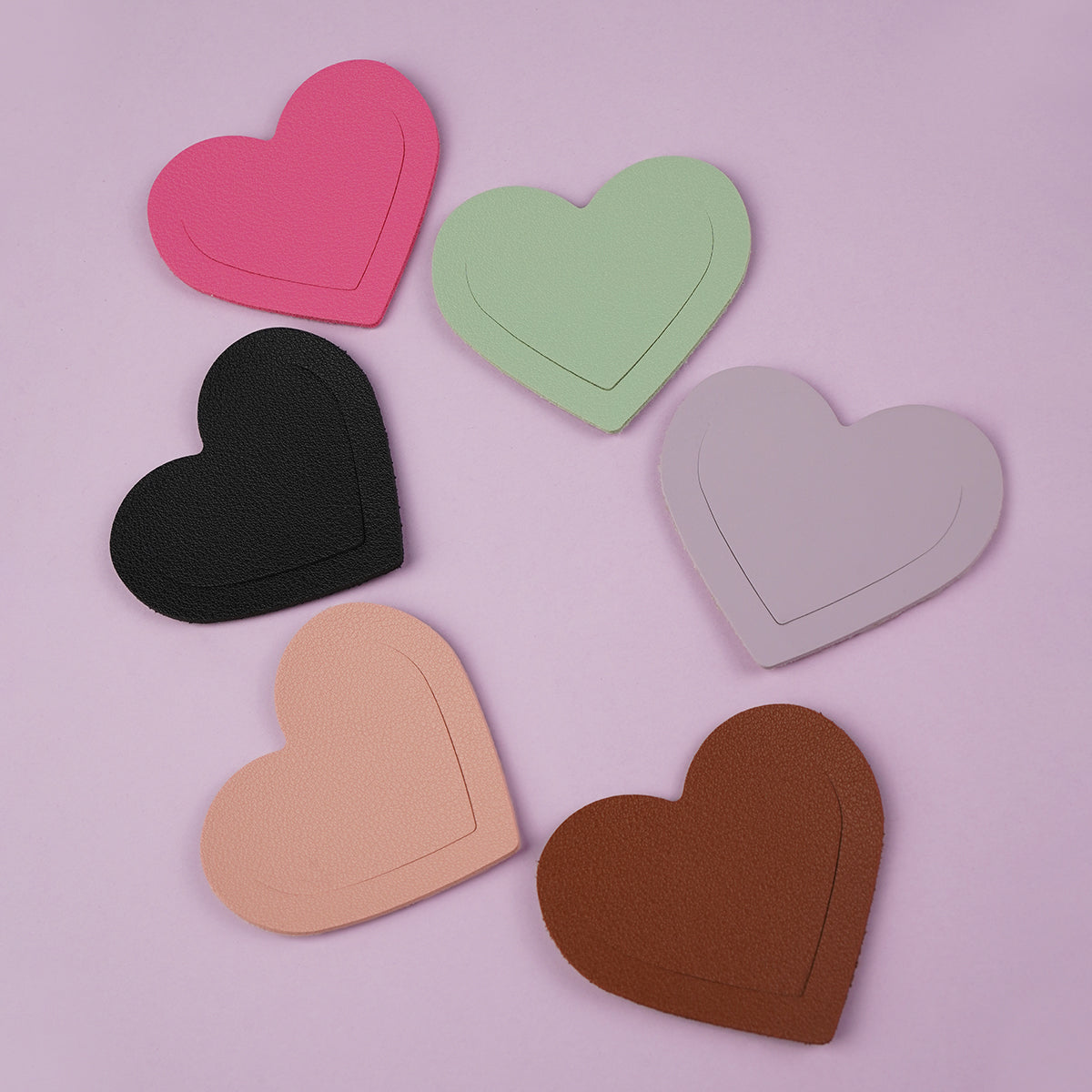 Owllaser Leather Colorful Heart-Shaped Bookmarks