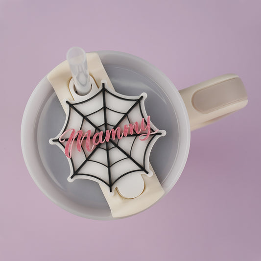 Owllaser Halloween Spider Web Tumbler Tags, Custom Name, Color,  30oz/40oz