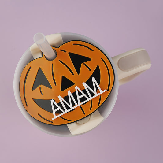 Owllaser Halloween Pumpkin Style Tumbler Tags, Custom Name, Color,  30oz/40oz