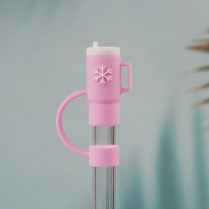 Owllaser Cute Hot Snowflake Cup Straw Topper, 10mm Straw Accessory