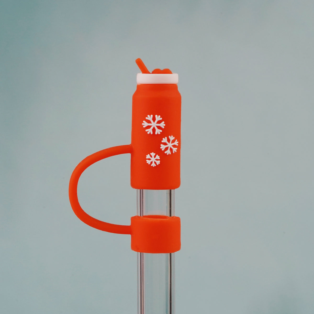 Owllaser 3D Three Snowflakes Cup Straw Topper, 10mm Straw Accessory