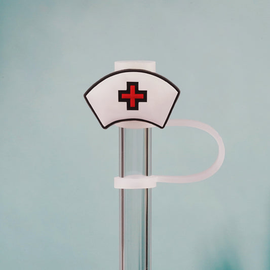 Owllaser Red Cross Emblem Straw Topper, PVC Straw Accessory for 10mm Straw