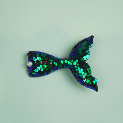 Owllaser Colorful Sequined Mermaid Hair Clip, Custom Name