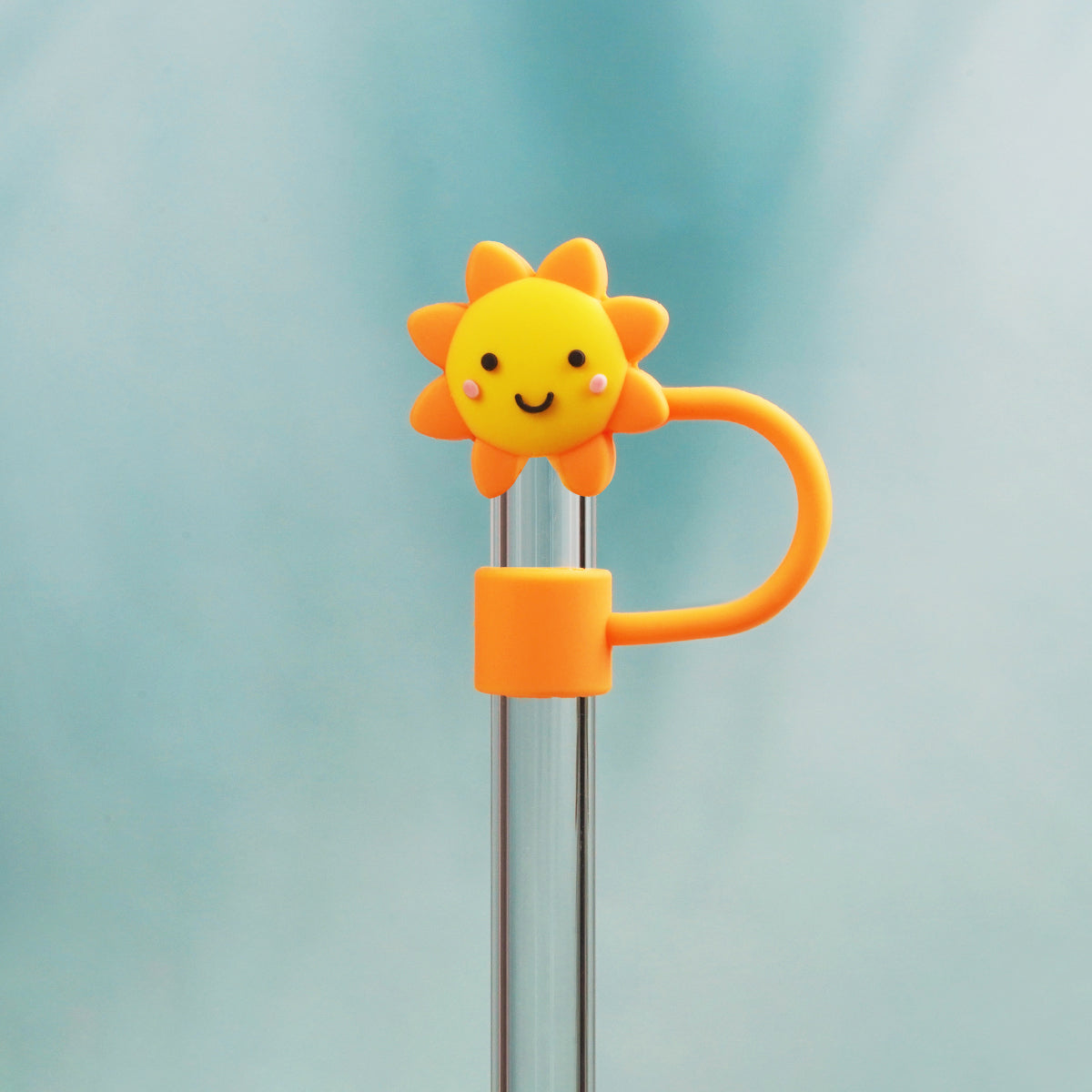 Owllaser 3D Sunflower Straw Stopper, PVC Straw Accessory for 10mm Straw