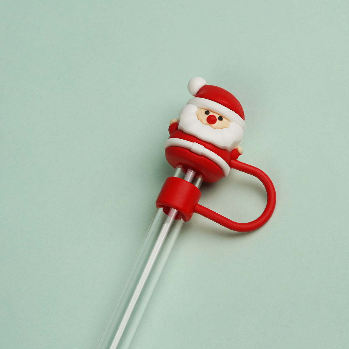 Owllaser Hot Santa Claus Straw Topper, PVC Straw Accessory for 10mm Straw