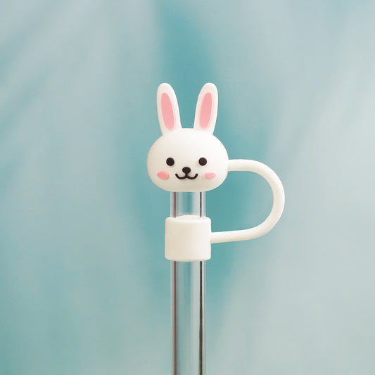 Owllaser Cute Rabbit Straw Topper Accessory for 10mm Straw