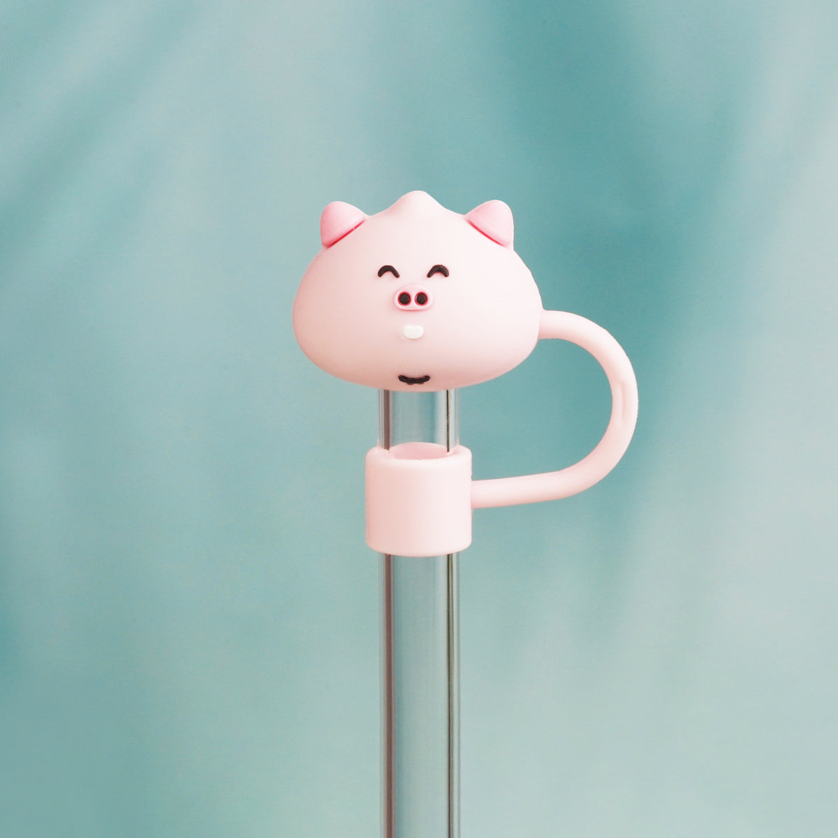 Owllaser Cute Pig Straw Topper Accessory for 10mm Straw