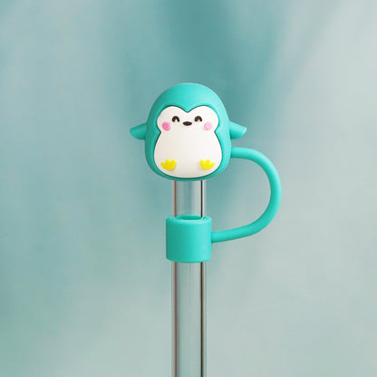 Owllaser Cute Penguin Straw Topper Accessory for 10mm Straw