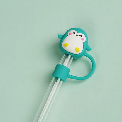 Owllaser Cute Penguin Straw Topper Accessory for 10mm Straw