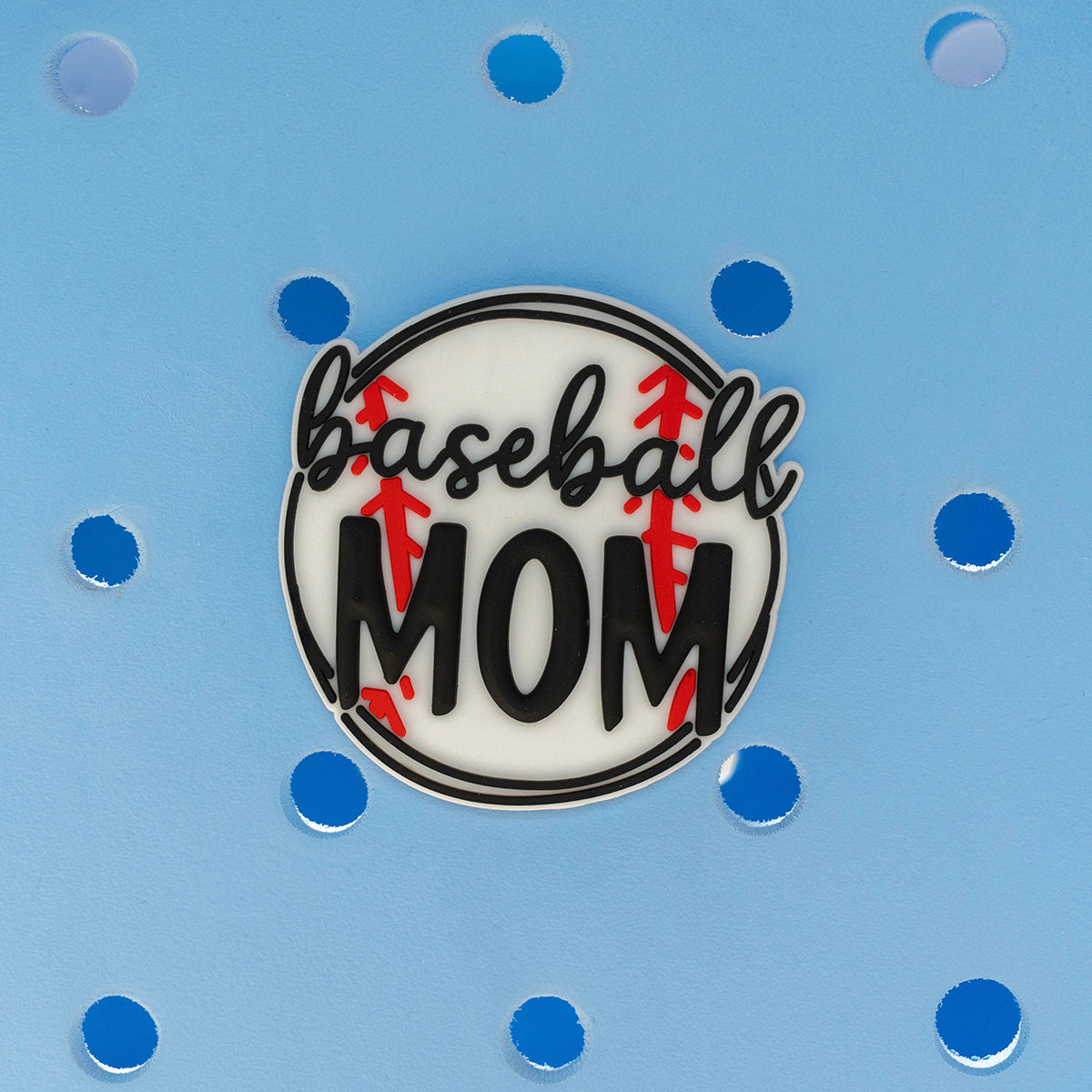 Owllaser "baseball MOM" Charm for HandBags, Accessories PVC Rubber for Bogg Bags