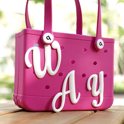 Owllaser Initial Letter Charms for Bogg Bags, Inserts Charms Accessories for Handbag Beach Tote Bag