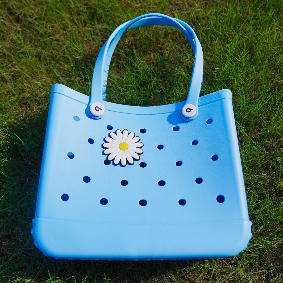 Owllaser Daisy Rubber Beach Bag Accessories, Big Charms for Bogg Bag