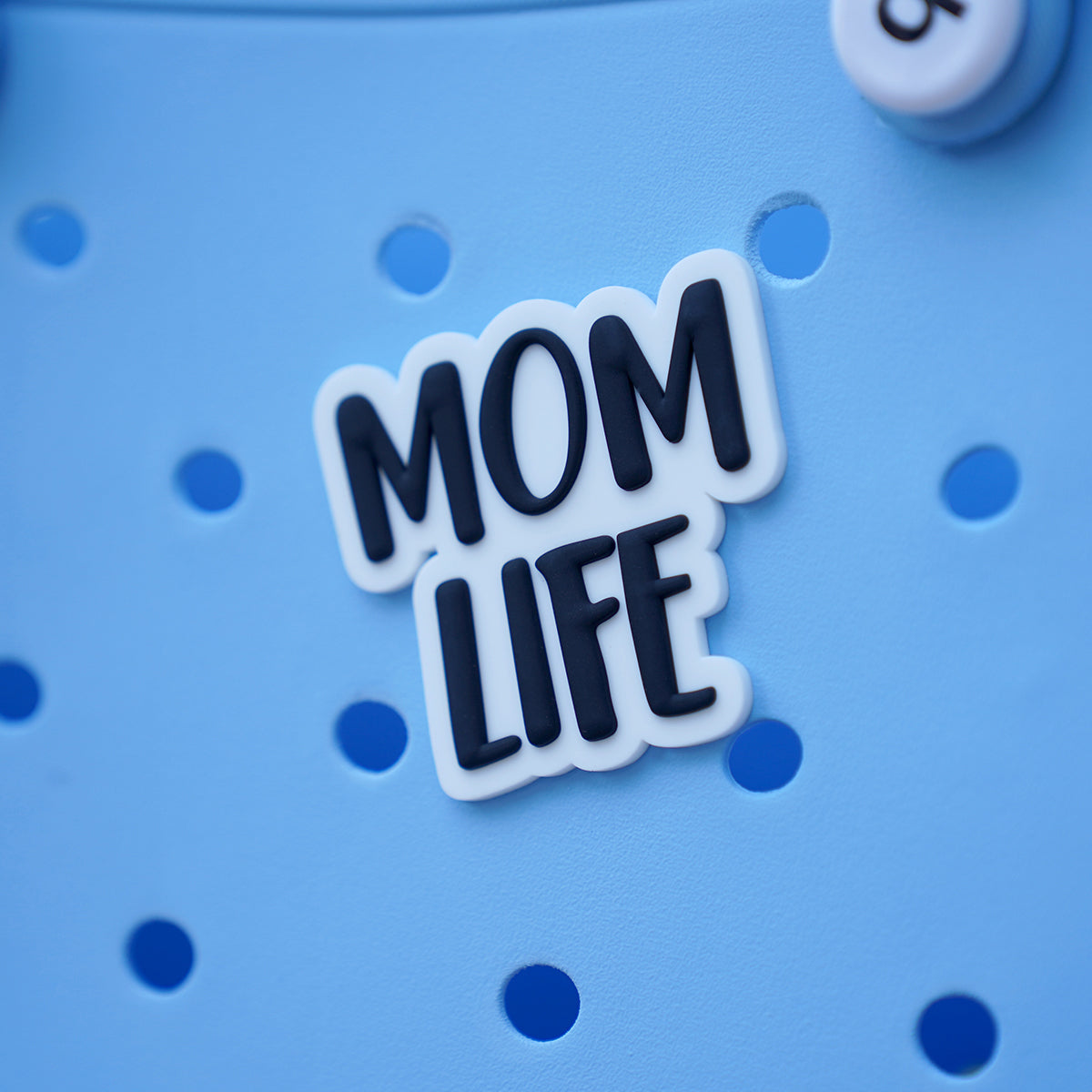 Owllaser "MOM LIFE" HandBag Accessories PVC Rubber Totes Inserts Charms for Bogg Bag